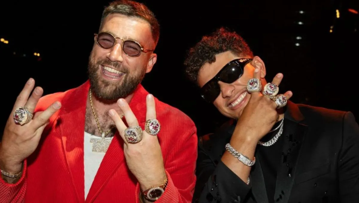 Mahomes & Kelce Suit Up to Receive Super Bowl LVIII Championship Rings