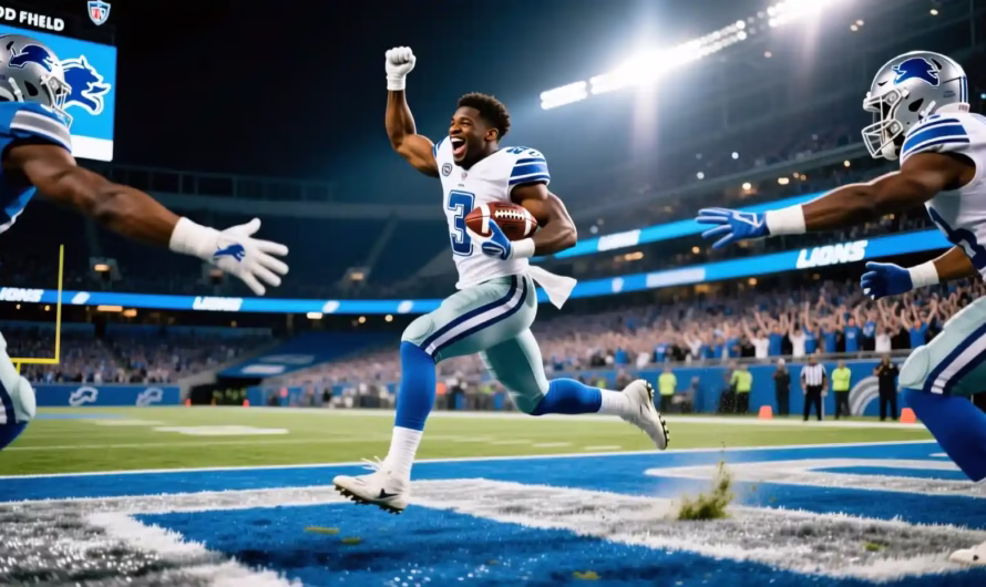 🦁 Lions Dominate Cowboys 44-30: Gibbs Shines in Statement Win at Ford Field